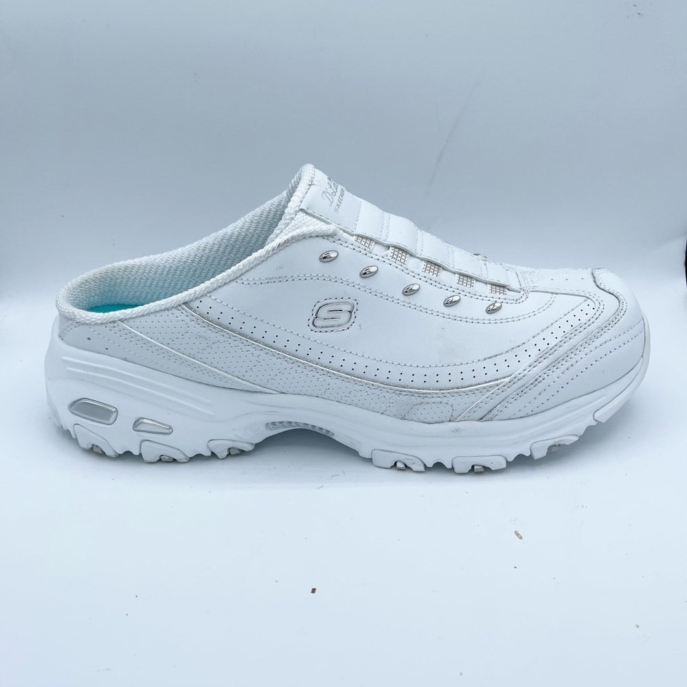Like New Skechers  Women's White Sneakers Size 11W - Picture 3 of 11